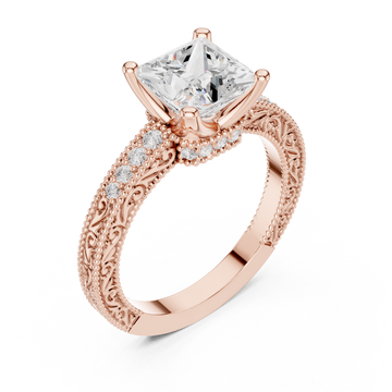  Rose Gold Timeless Splendor Regal Engagement Ring Right View