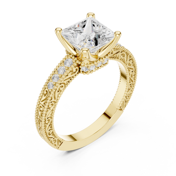Gold Timeless Splendor Regal Engagement Ring Right View