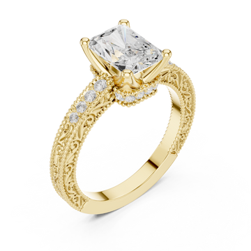 Gold Whispered Lace Embrace Band Right View
