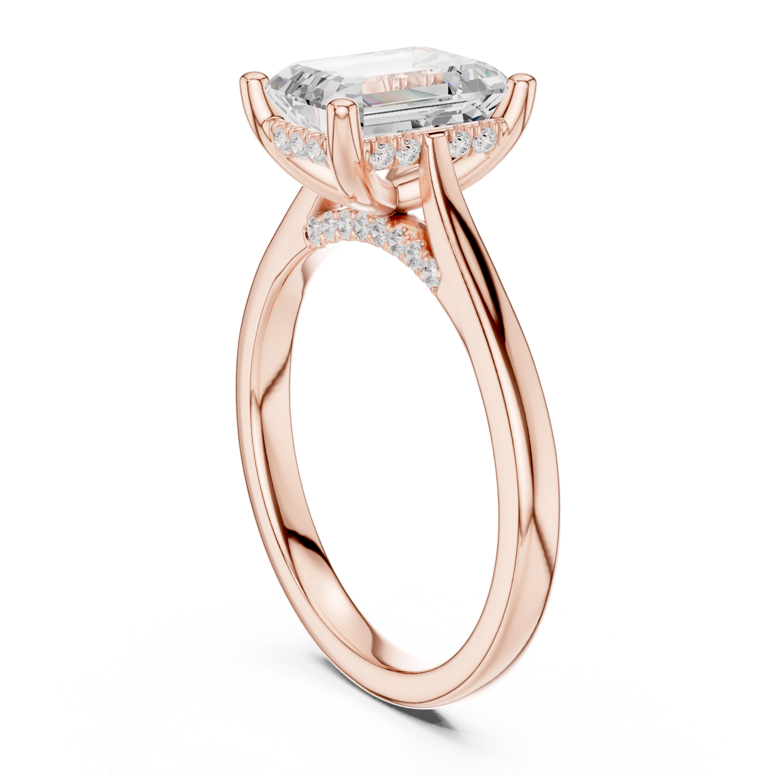  Rose Gold Infinite Grace Pavilion Arc Ring Left View
