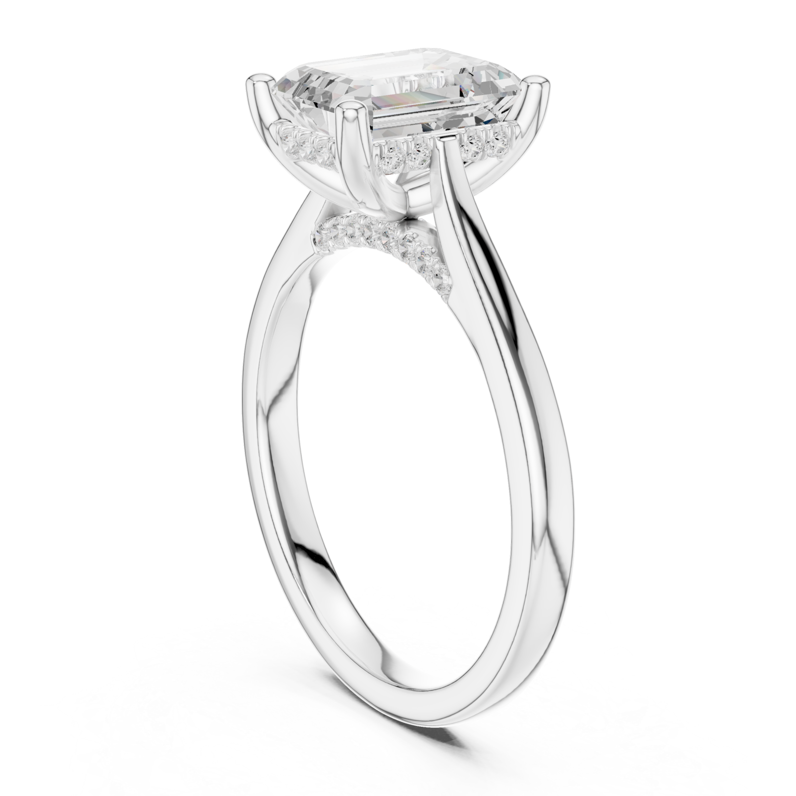  White Gold Infinite Grace Pavilion Arc Ring Left View