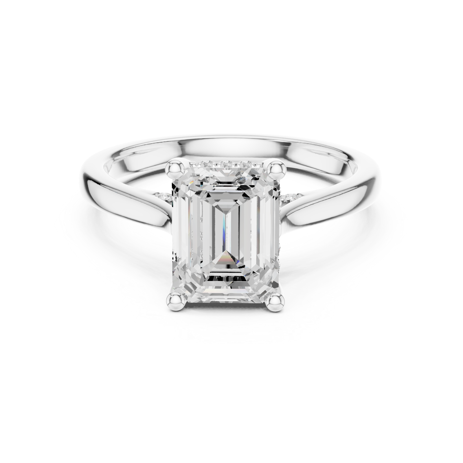 White Gold Infinite Grace Pavilion Arc Ring Front View