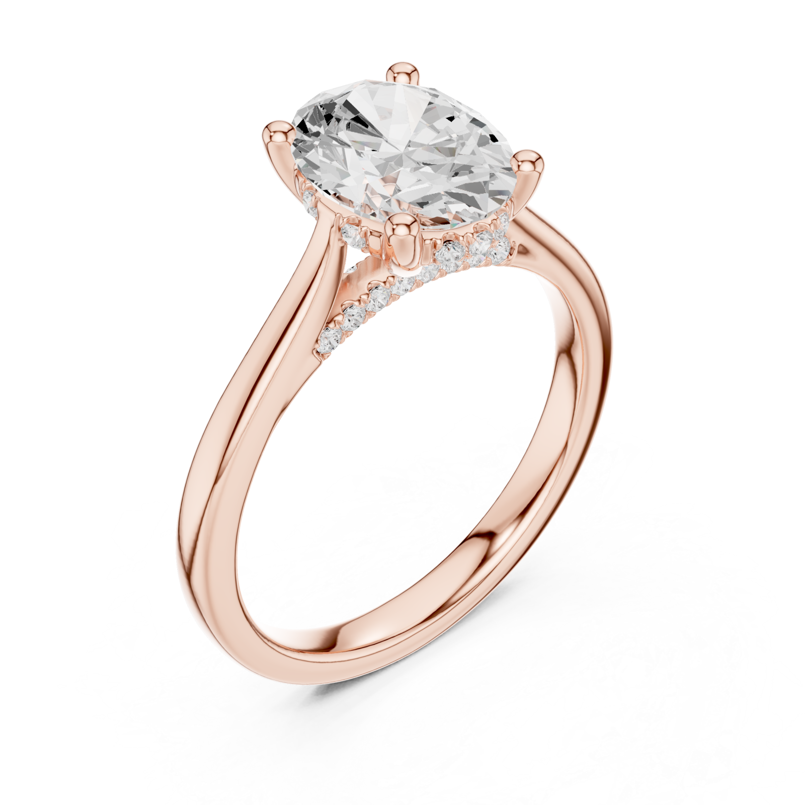  Rose Gold Pure Grace Solitaire Ring Right View