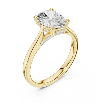 Gold Pure Grace Solitaire Ring Right View