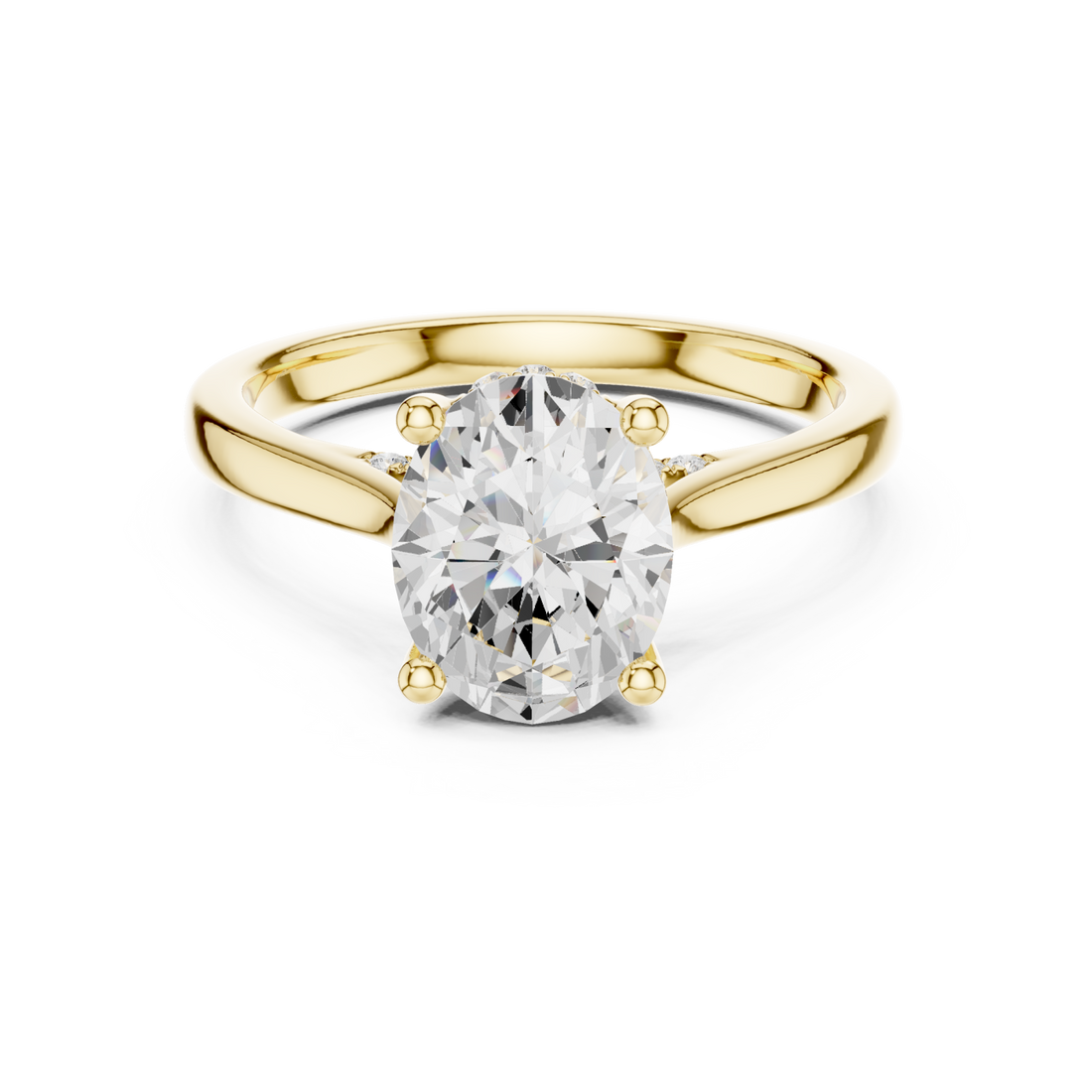 Gold Pure Grace Solitaire Ring Right View