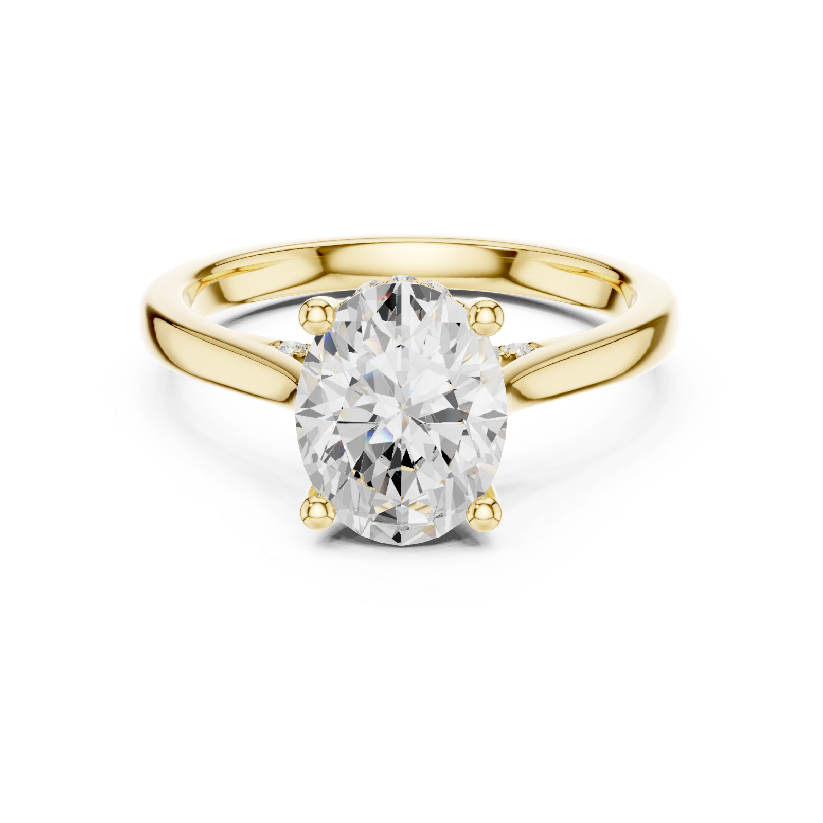  Gold Pure Grace Solitaire Ring Front View