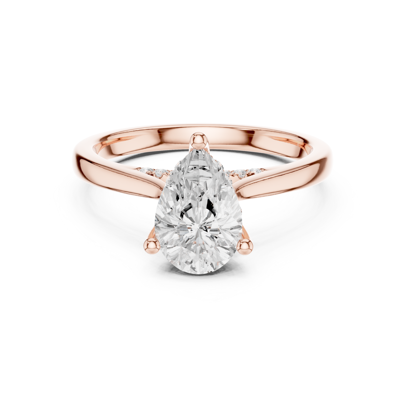  Rose Gold Enchanted Promise Luxe Statement Ring Front View