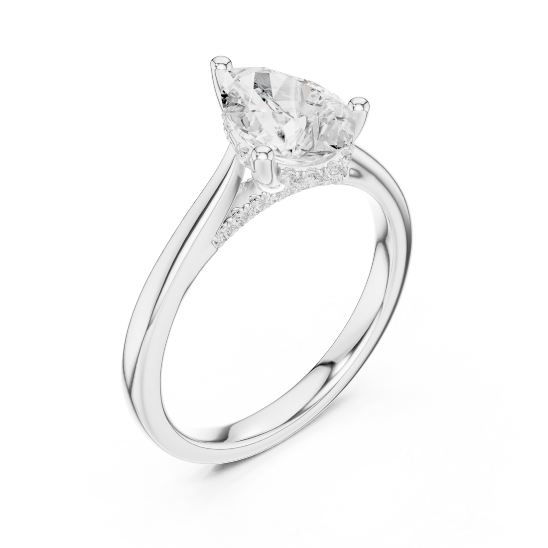  White Gold Enchanted Promise Luxe Statement Ring Right View