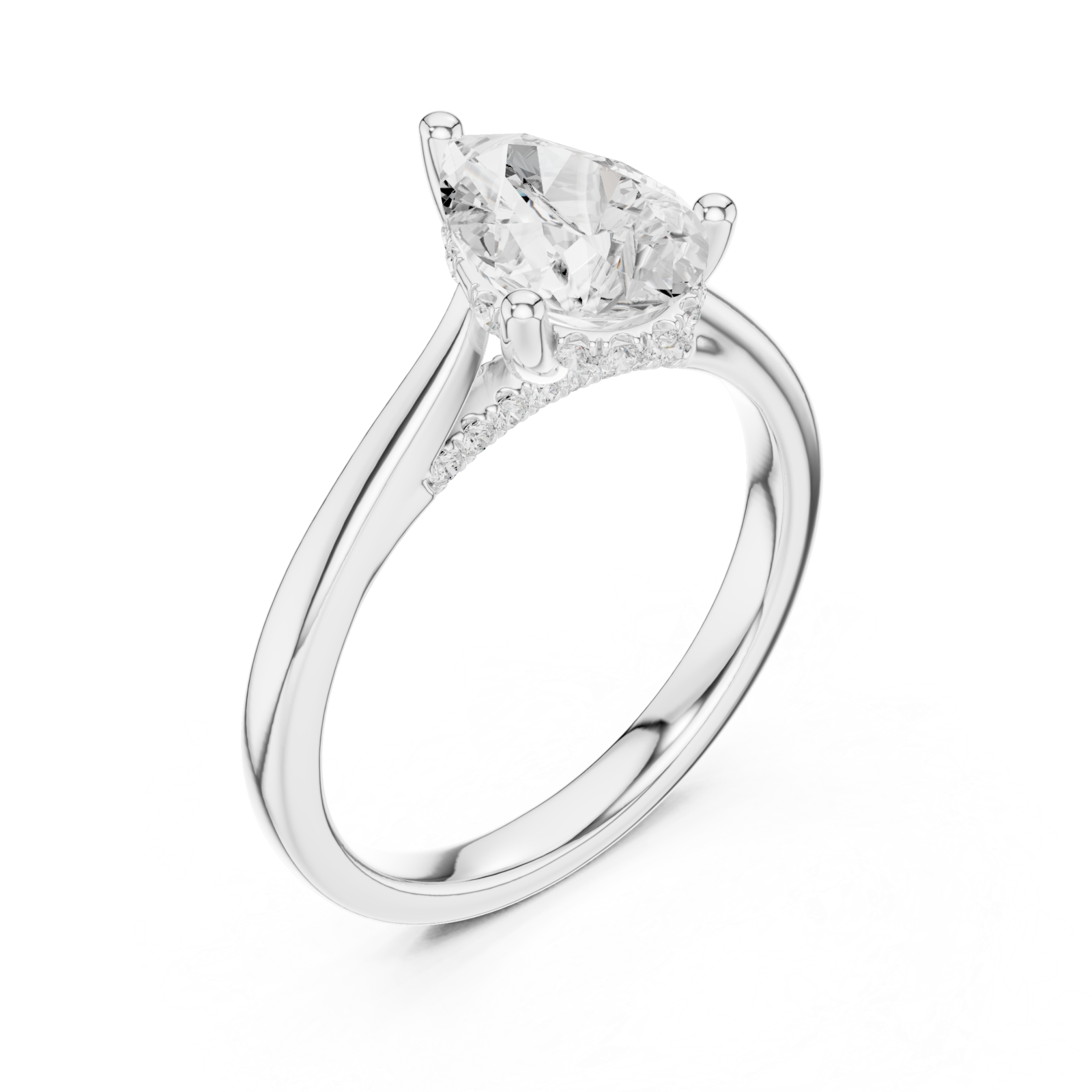  White Gold Enchanted Promise Luxe Statement Ring Right View