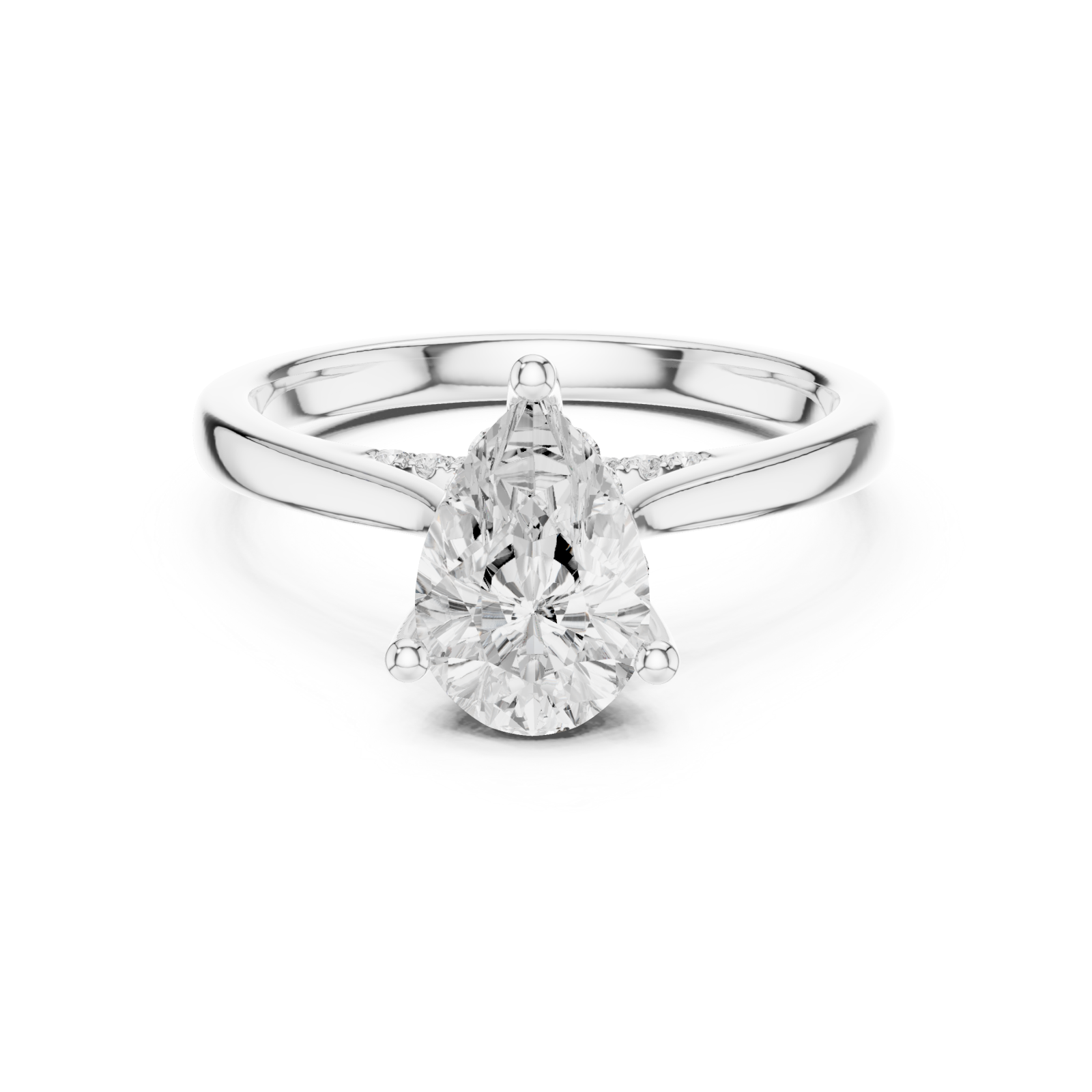  White Gold Enchanted Promise Luxe Statement Ring Front View