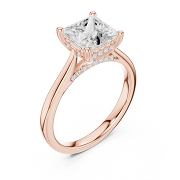  Rose Gold Regency Square Silhouette Ring Right View
