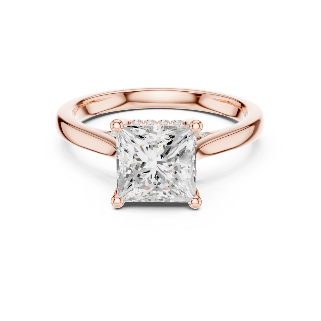  Rose Gold Regency Square Silhouette Ring Right View