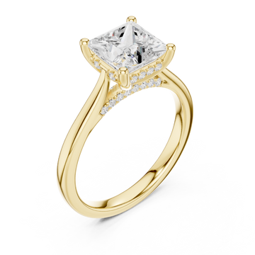 Gold Regency Square Silhouette Ring Right View