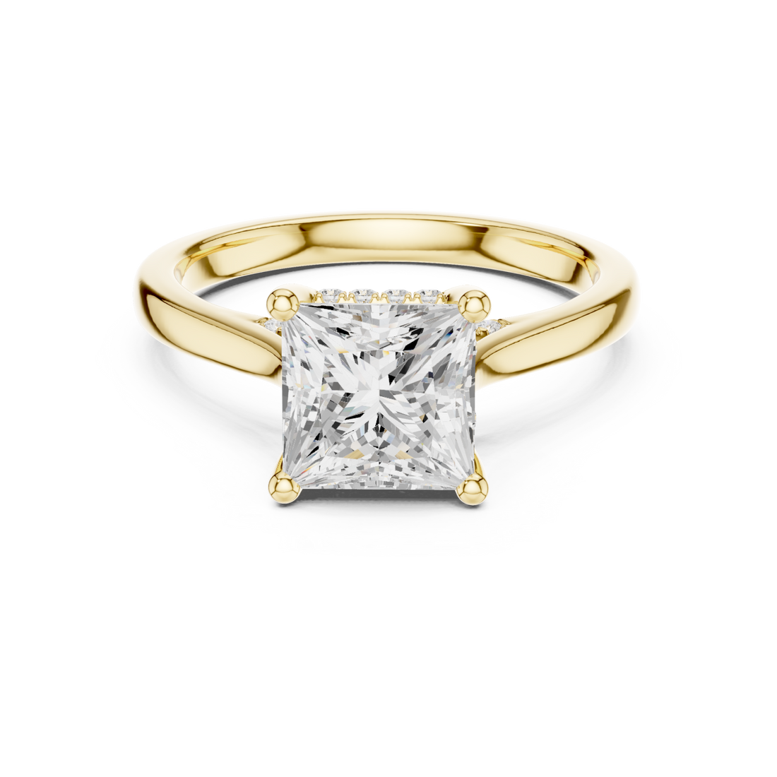 Gold Regency Square Silhouette Ring Right View