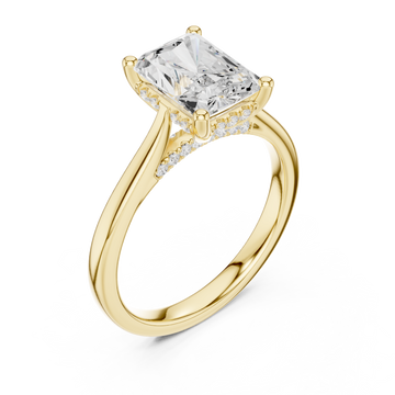 Gold Radiant Promise Embrace Modern Ring Right View