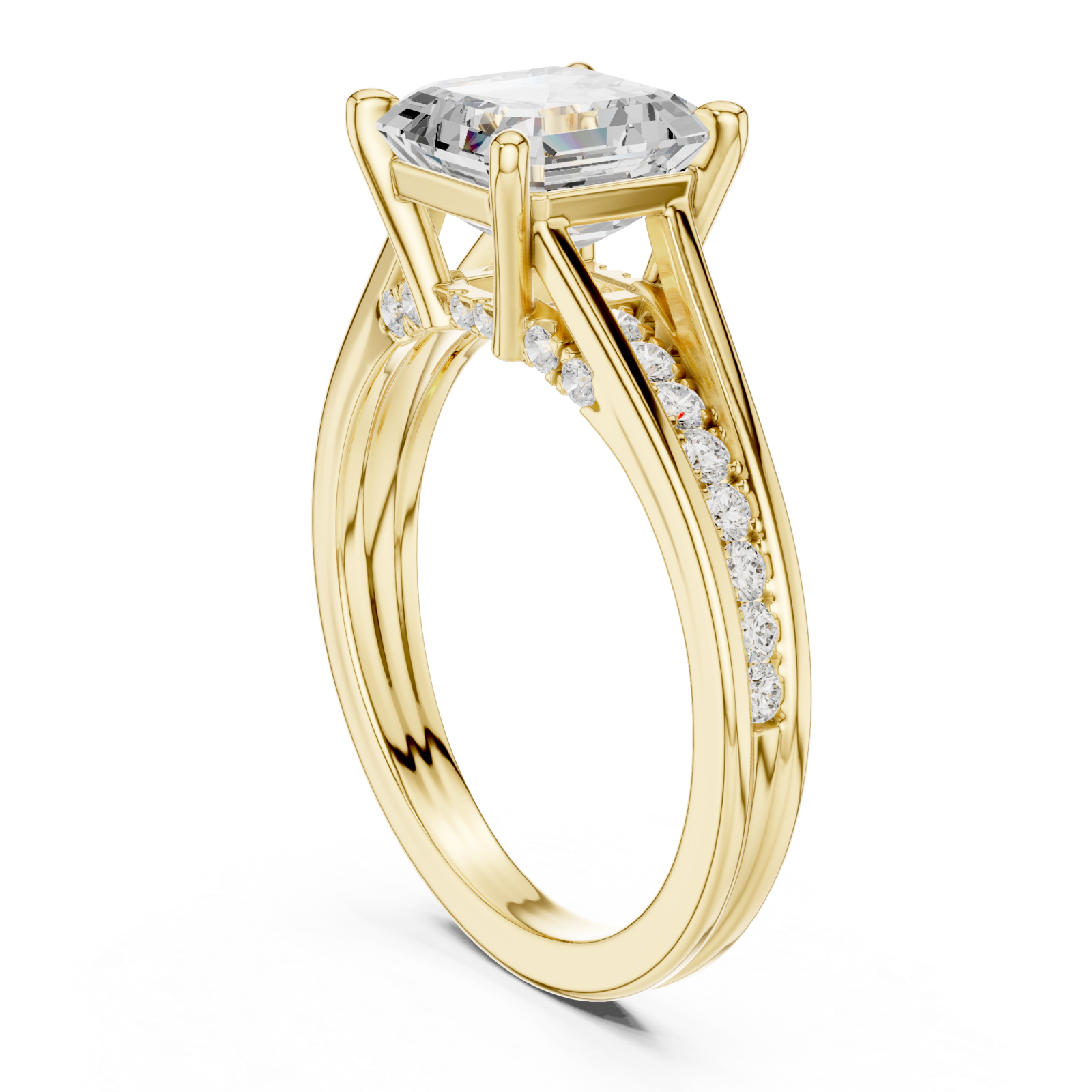  Gold Timeless Splendor Statement Engagement Ring Left View