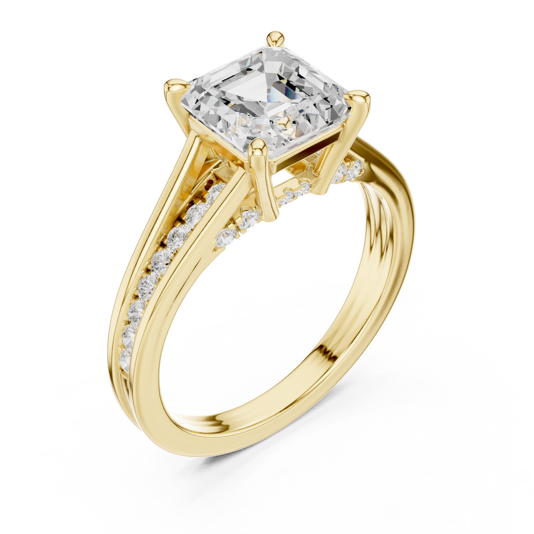 Gold Timeless Splendor Statement Engagement Ring Right View