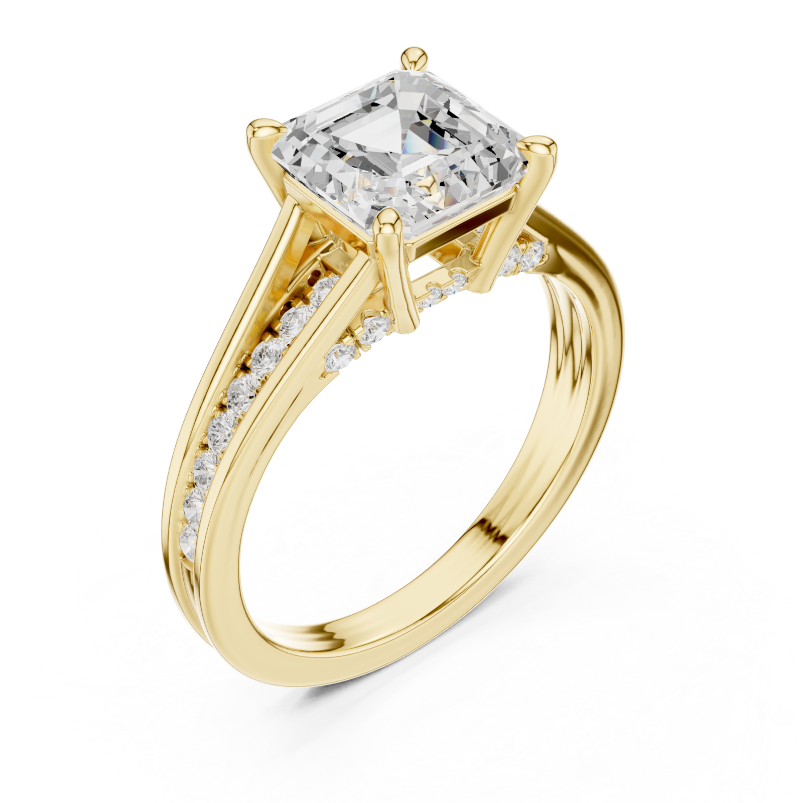 Gold Timeless Splendor Statement Engagement Ring Right View