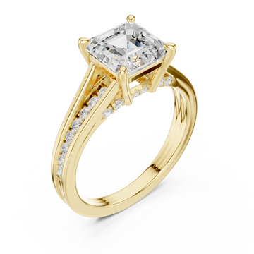 Gold Timeless Splendor Statement Engagement Ring Right View