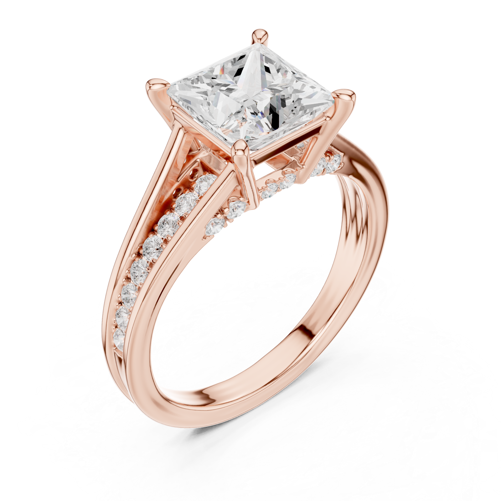  Rose Gold Twilight Embrace Regal Solitaire Band Right View