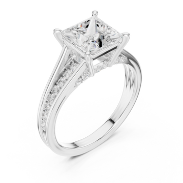  White Gold Twilight Embrace Regal Solitaire Band Right View