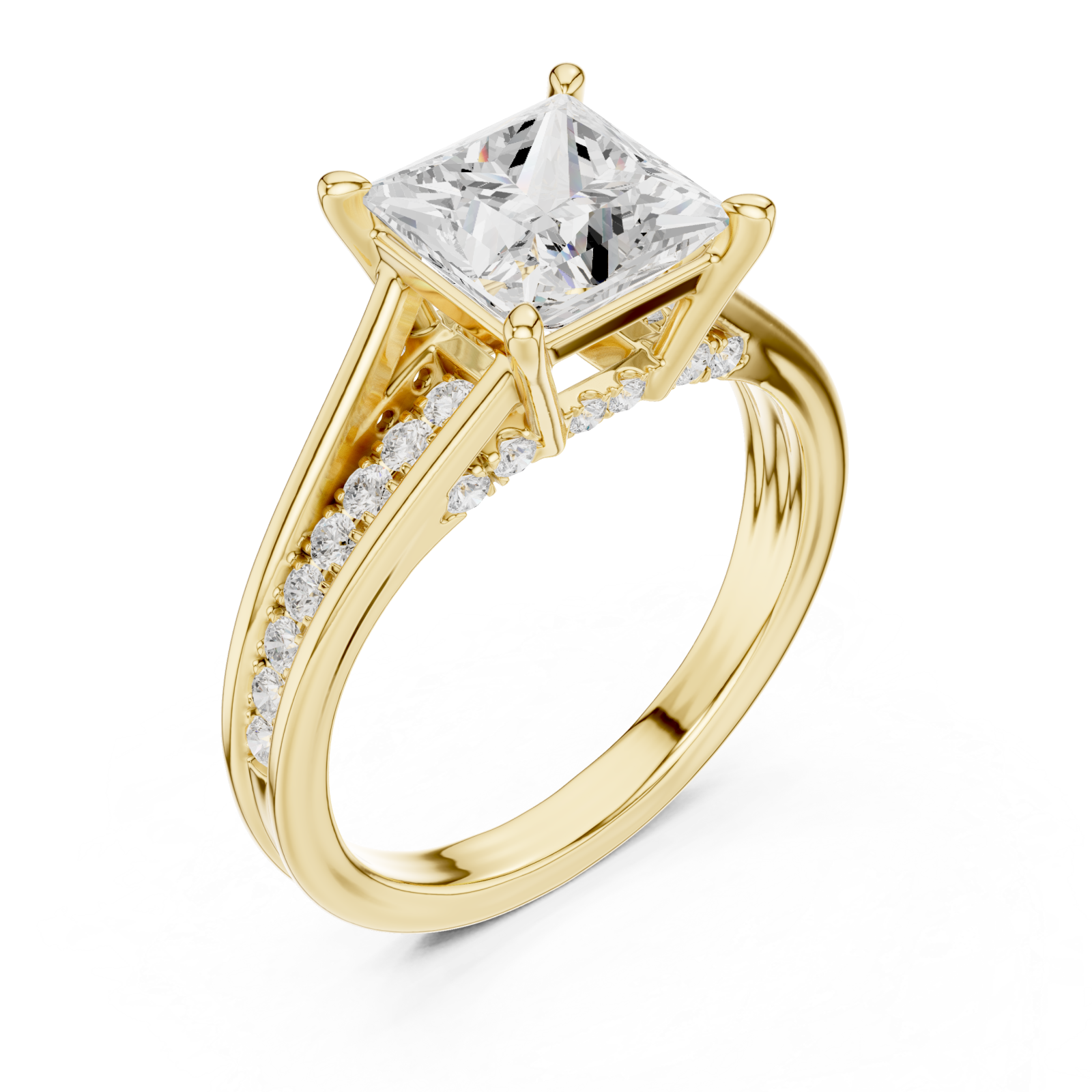 Gold Twilight Embrace Regal Solitaire Band Right View
