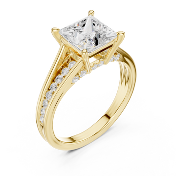 Gold Twilight Embrace Regal Solitaire Band Right View