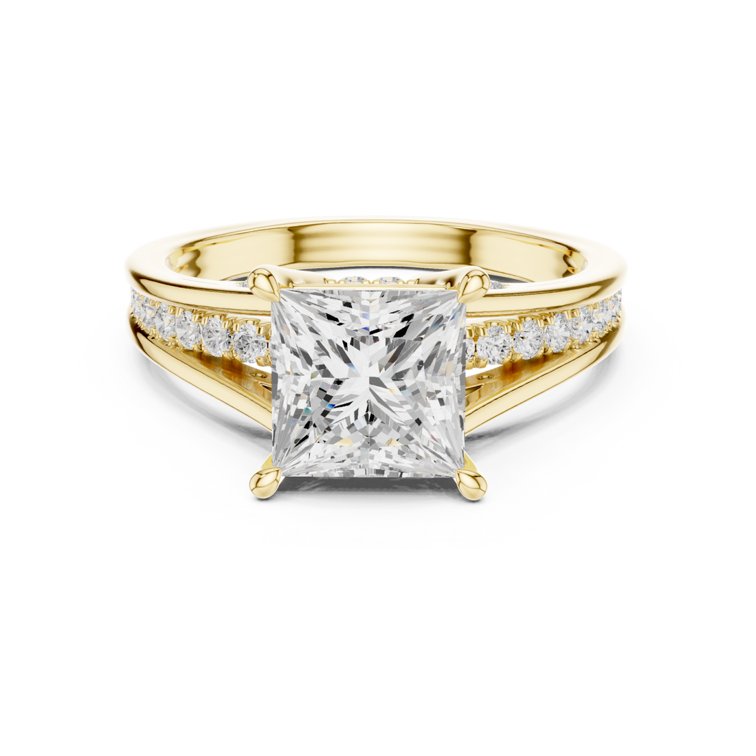 Gold Twilight Embrace Regal Solitaire Band Right View