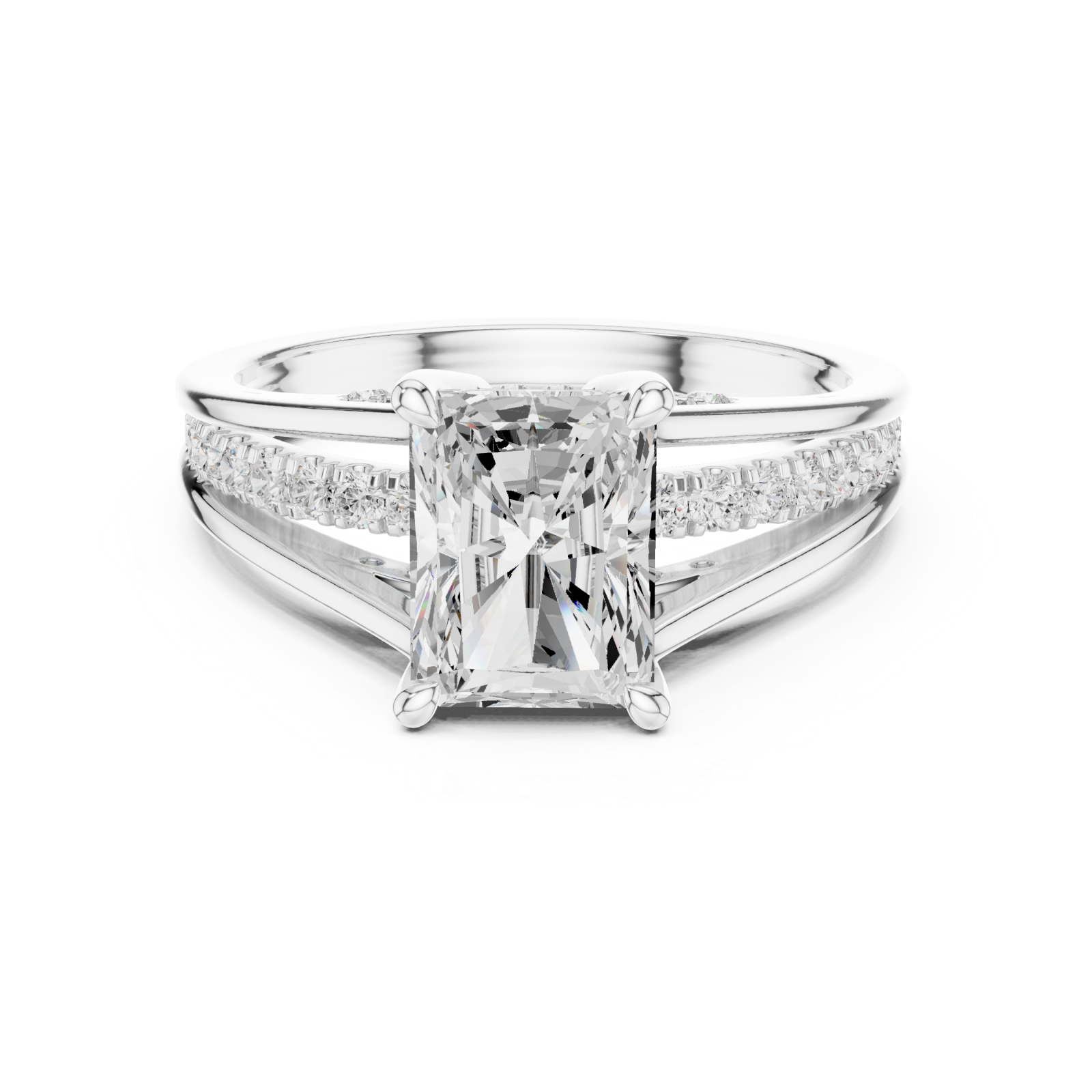  White Gold Infinite Spark Archway Front View
