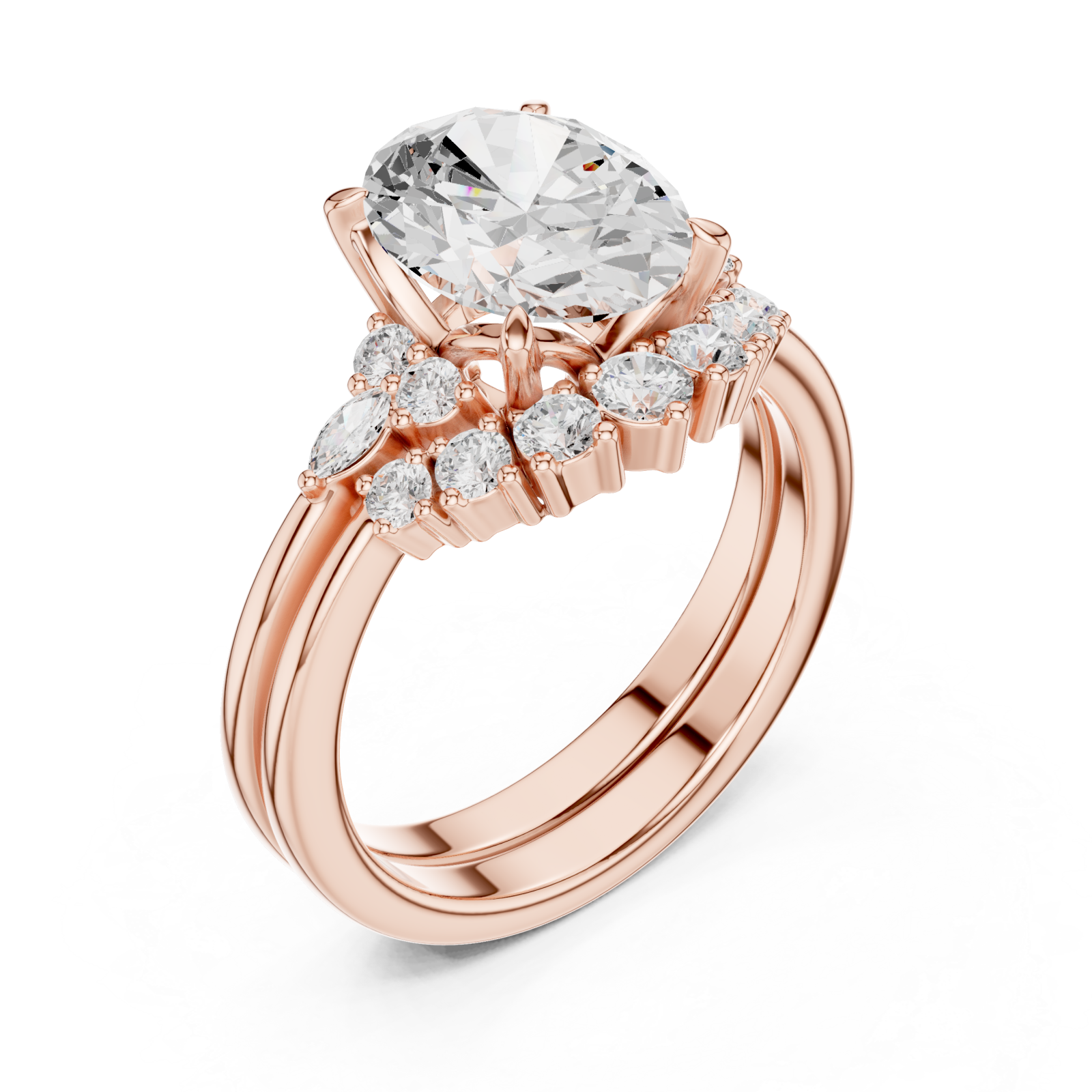  Rose Gold Celestial Harmony Embrace Ring Right View