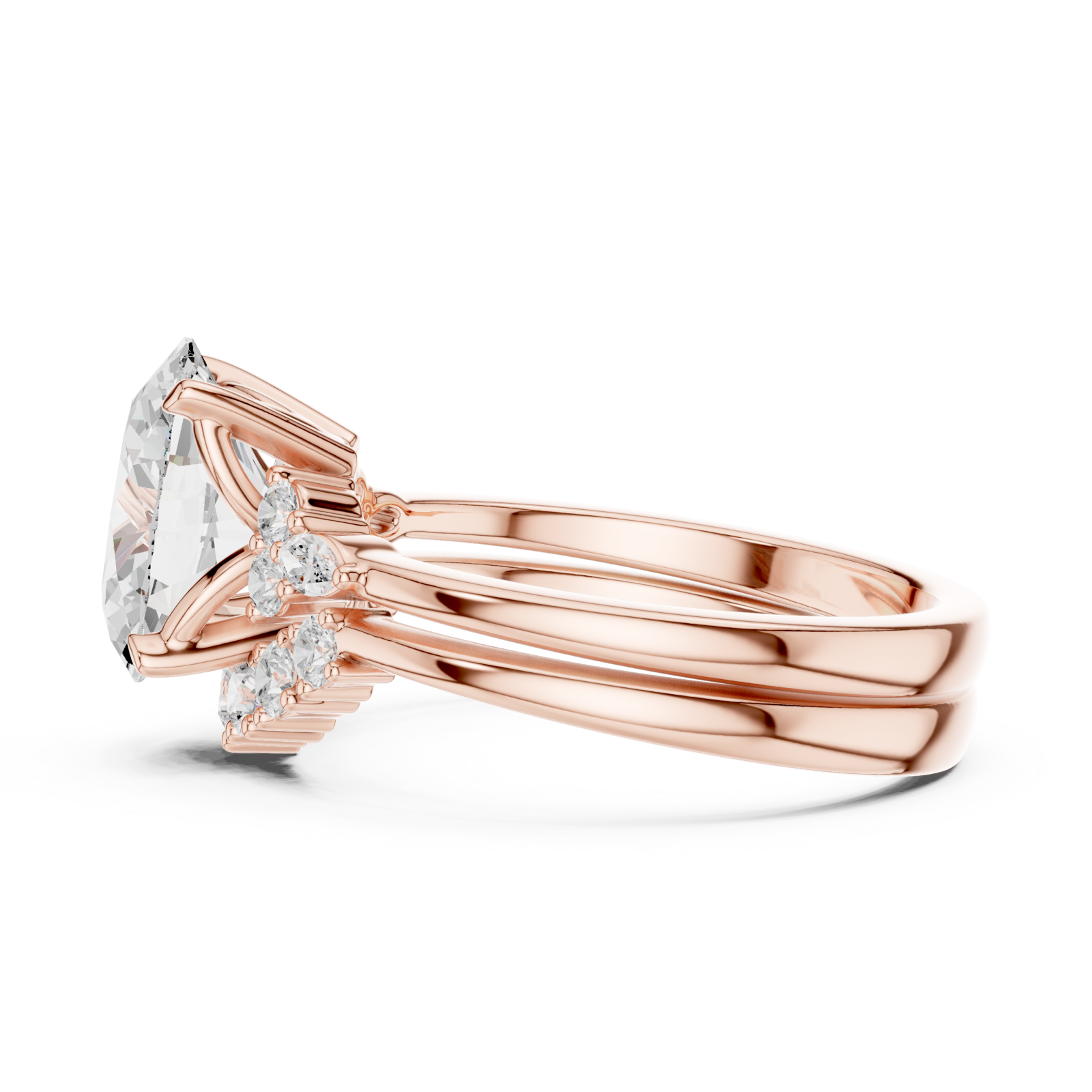 Rose Gold Celestial Harmony Embrace Ring Side View