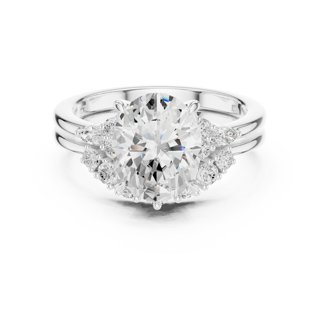  White Gold Celestial Harmony Embrace Ring Right View