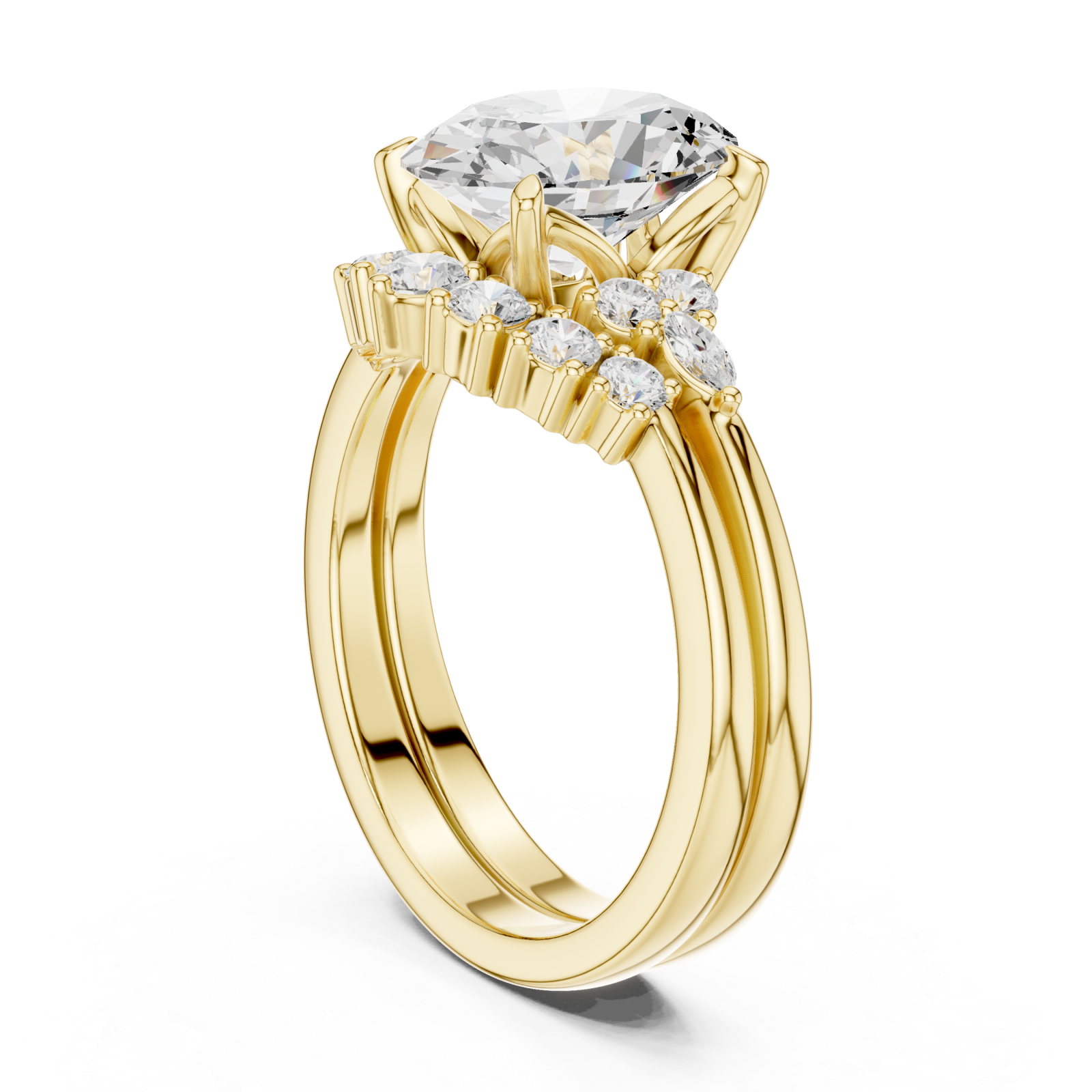  Gold Celestial Harmony Embrace Ring Left View