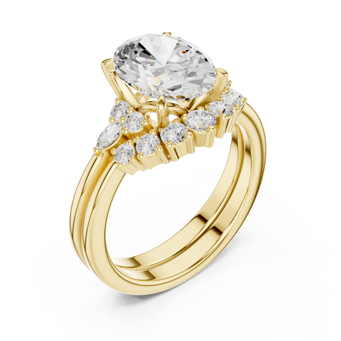 Gold Celestial Harmony Embrace Ring Right View