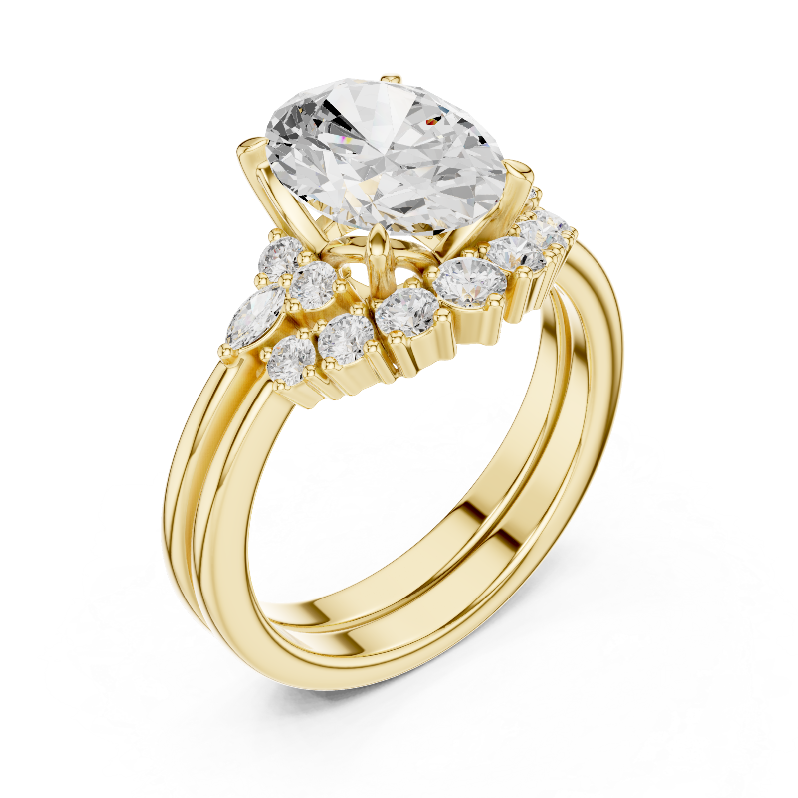 Gold Celestial Harmony Embrace Ring Right View