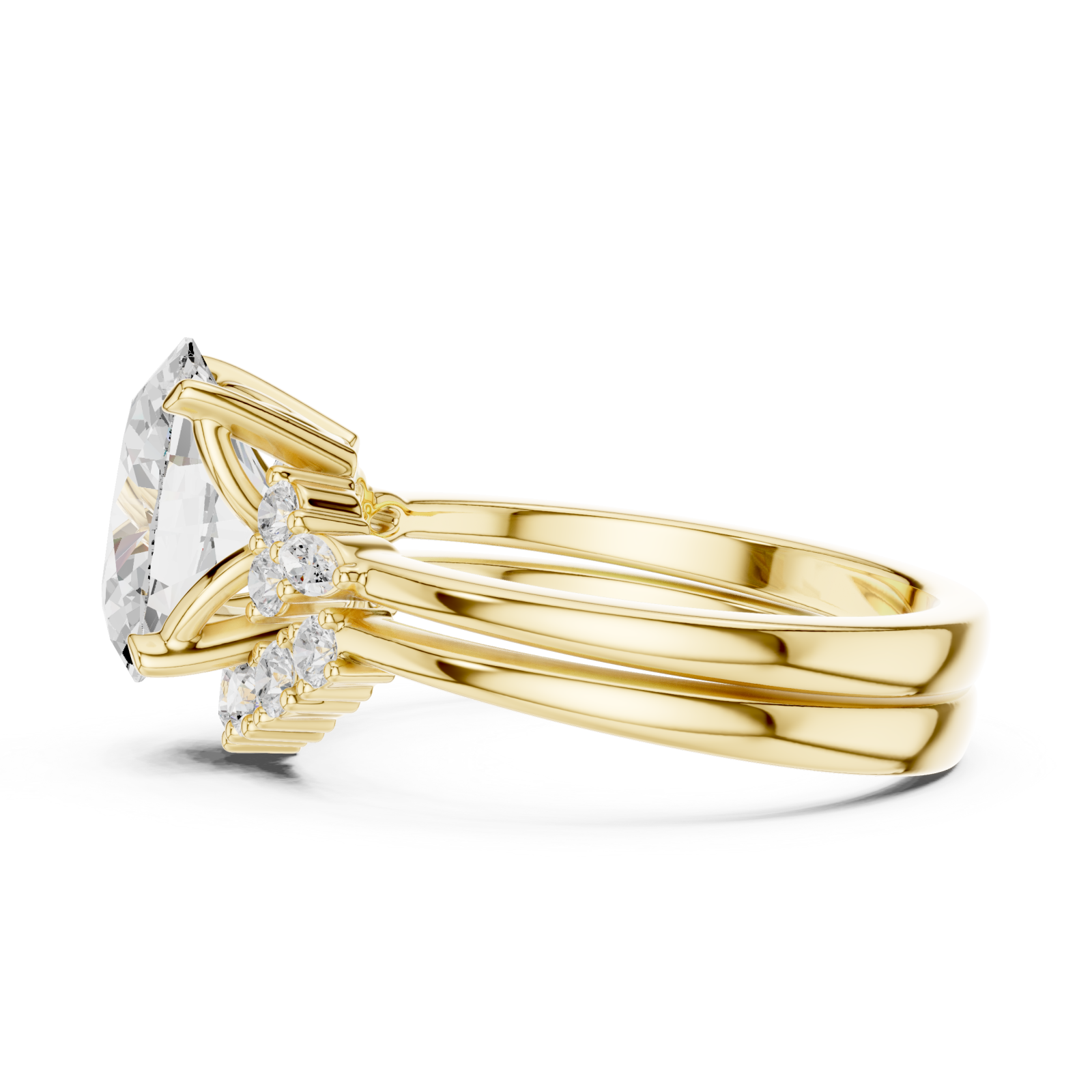  Gold Celestial Harmony Embrace Ring Side View