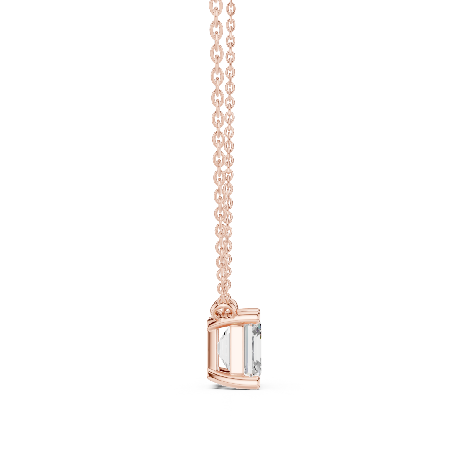  Rose Gold Golden Harmony Pillar Pendant Side View