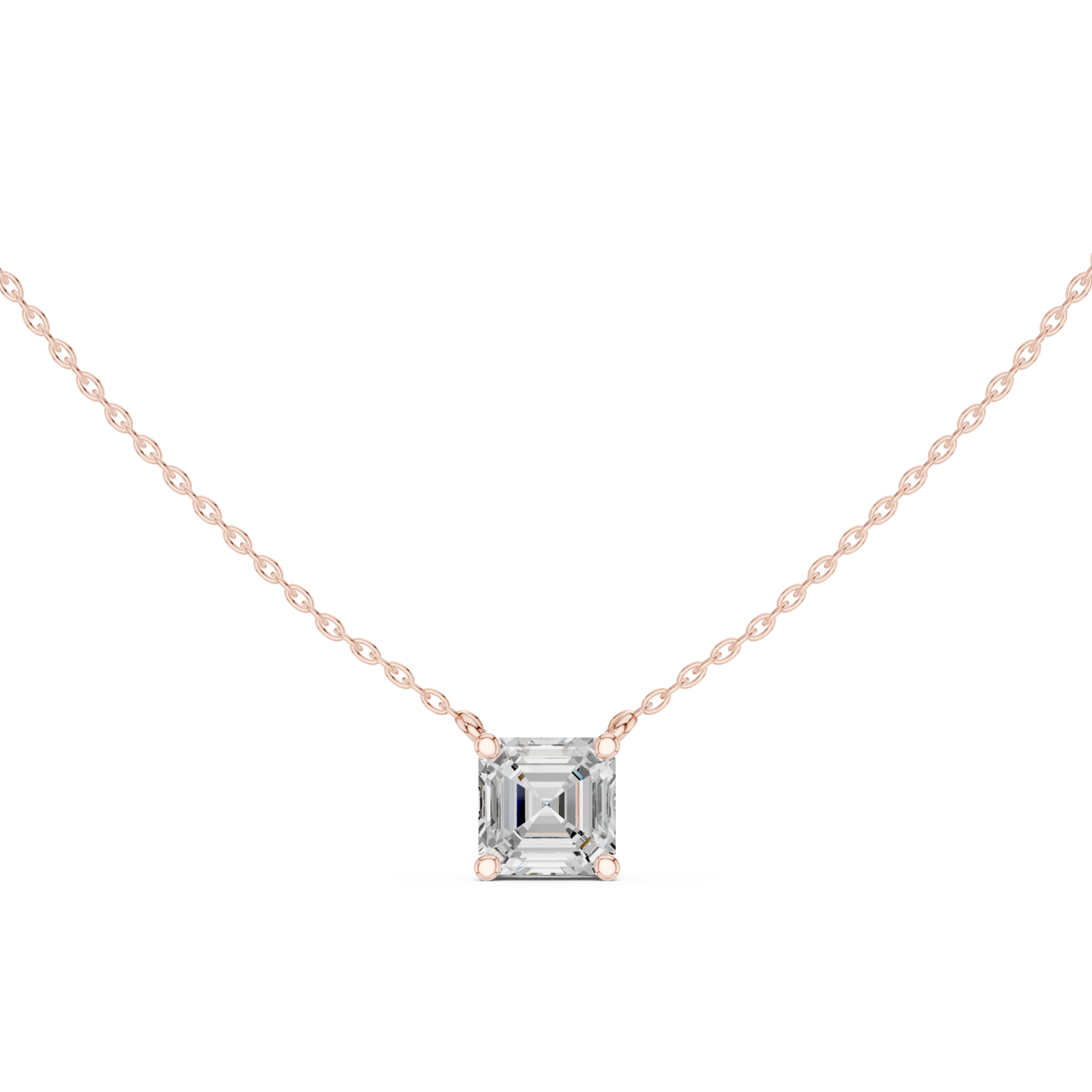  Rose Gold Golden Harmony Pillar Pendant Front View