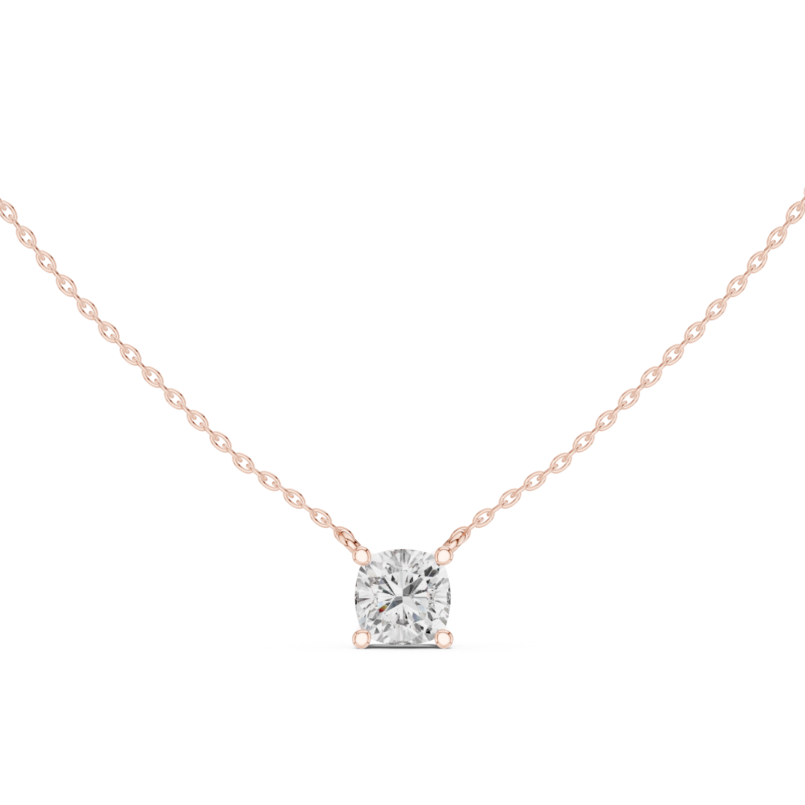  Rose Gold Eternal Lattice Pendant Front View
