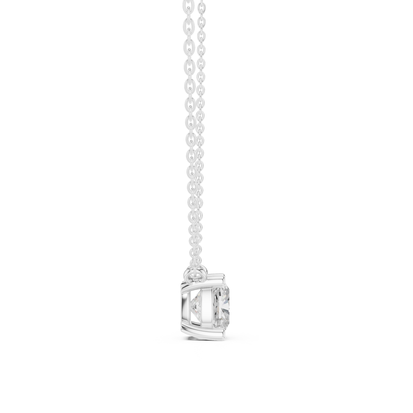  White Gold Eternal Lattice Pendant Side View