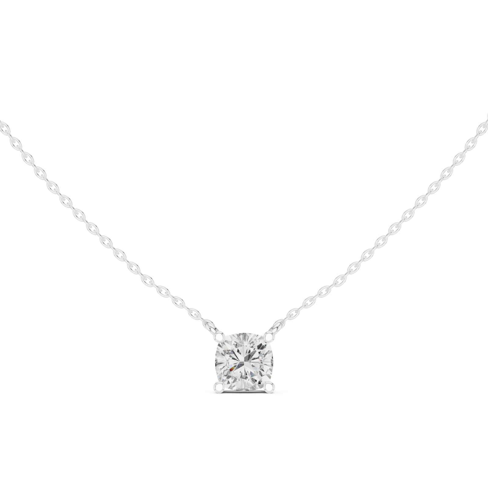  White Gold Eternal Lattice Pendant Front View