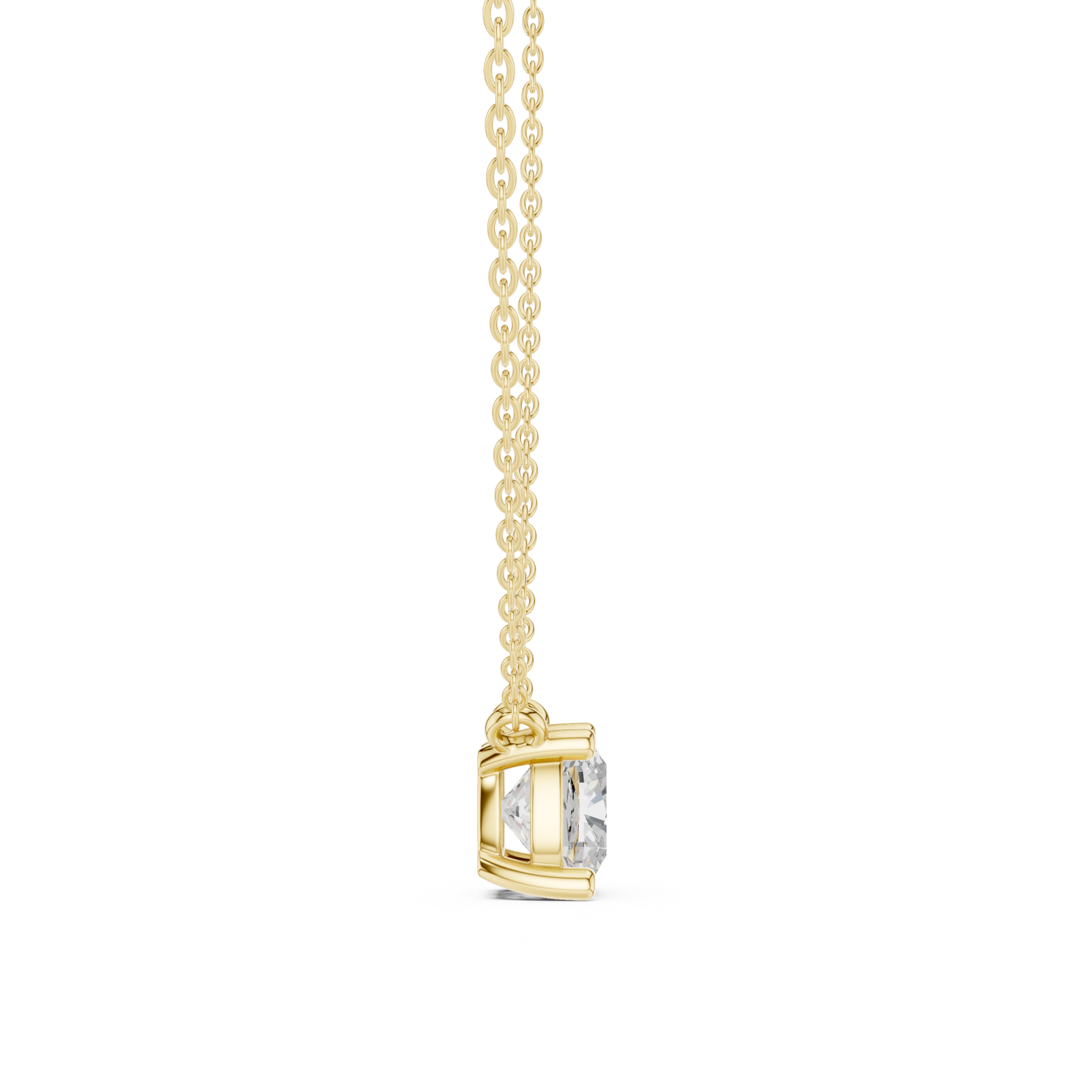 Gold Eternal Lattice Pendant Side View