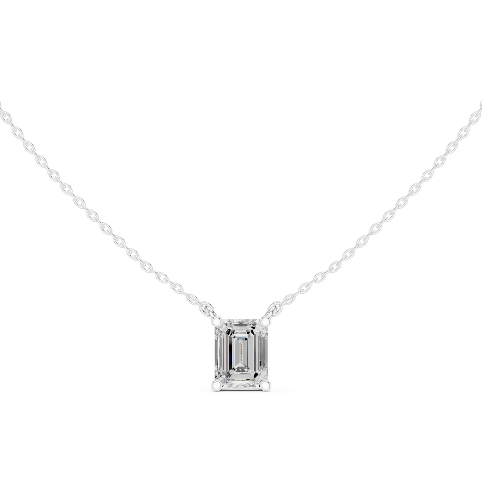  White Gold Eternal Harmony Modern Pendant Front View