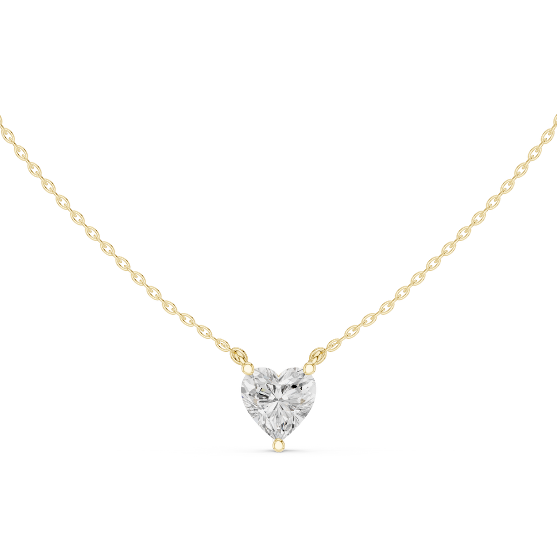 Gold Luminous Embrace Heart Pendant Right View