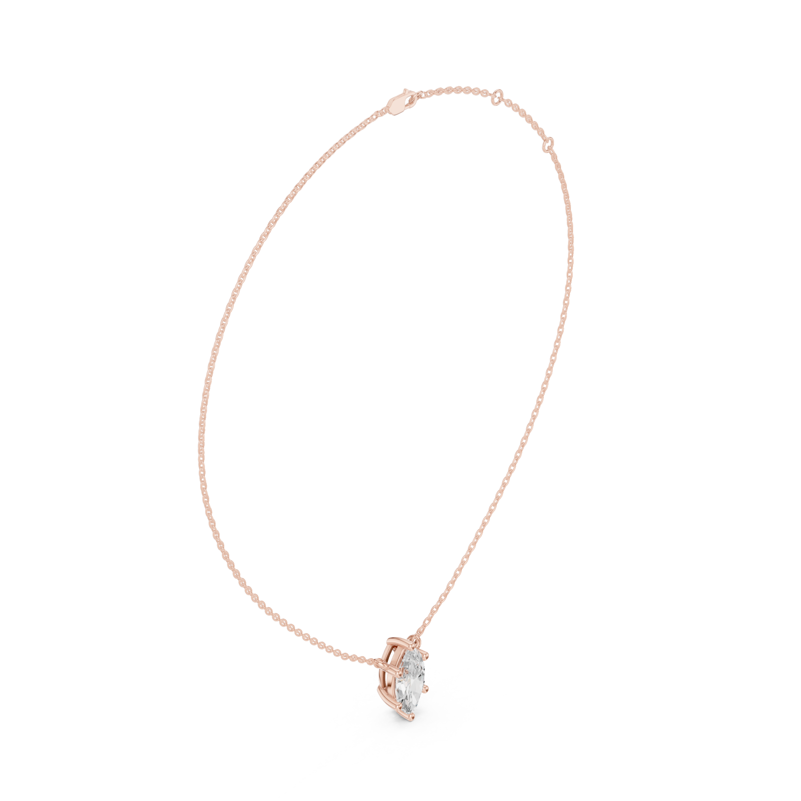  Rose Gold Graceful Aura Pendant Left View