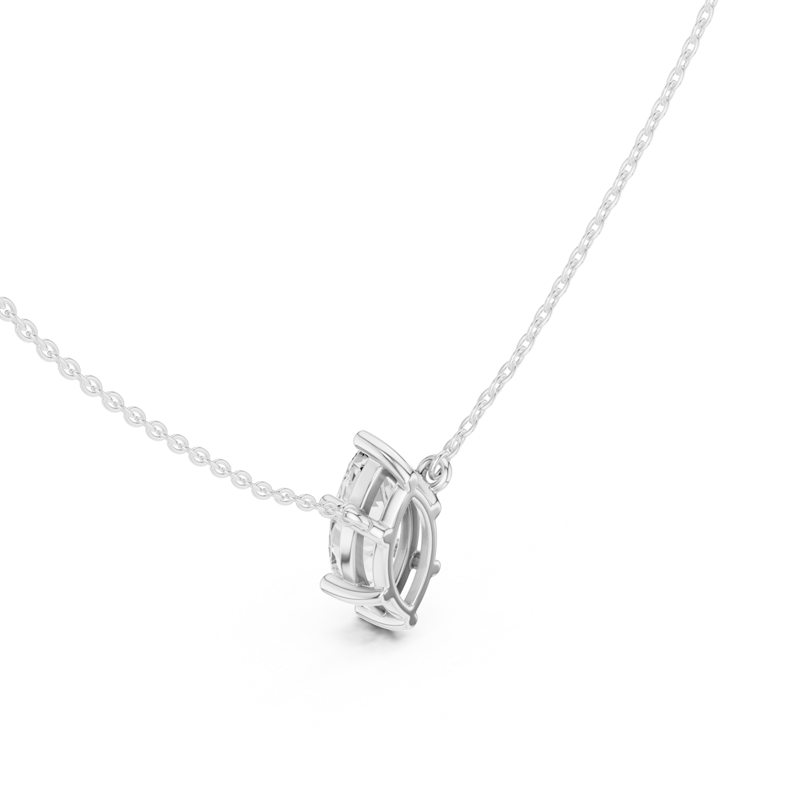  White Gold Graceful Aura Pendant Right View