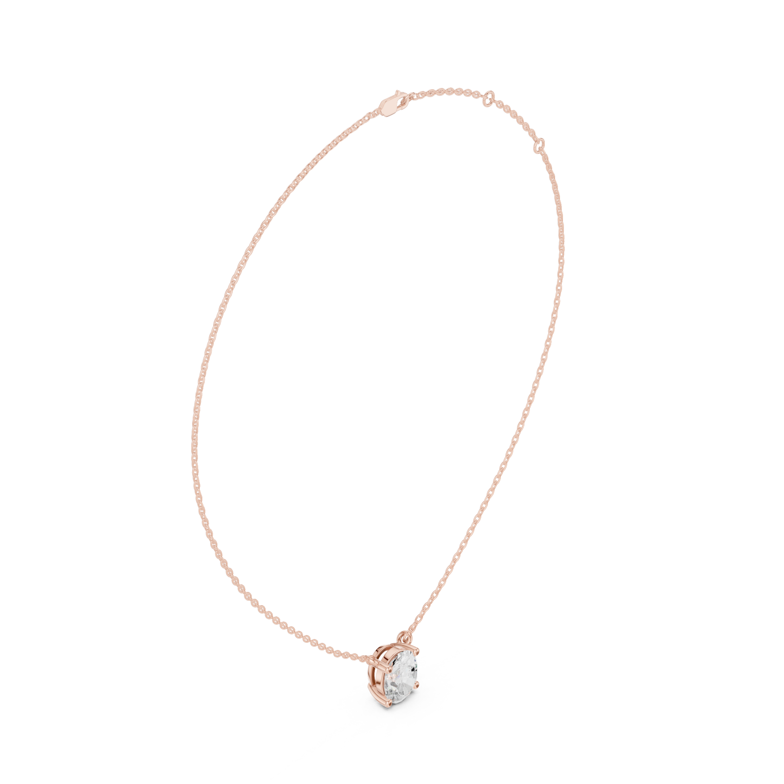  Rose Gold Petite Embrace Hoop Pendant Left View