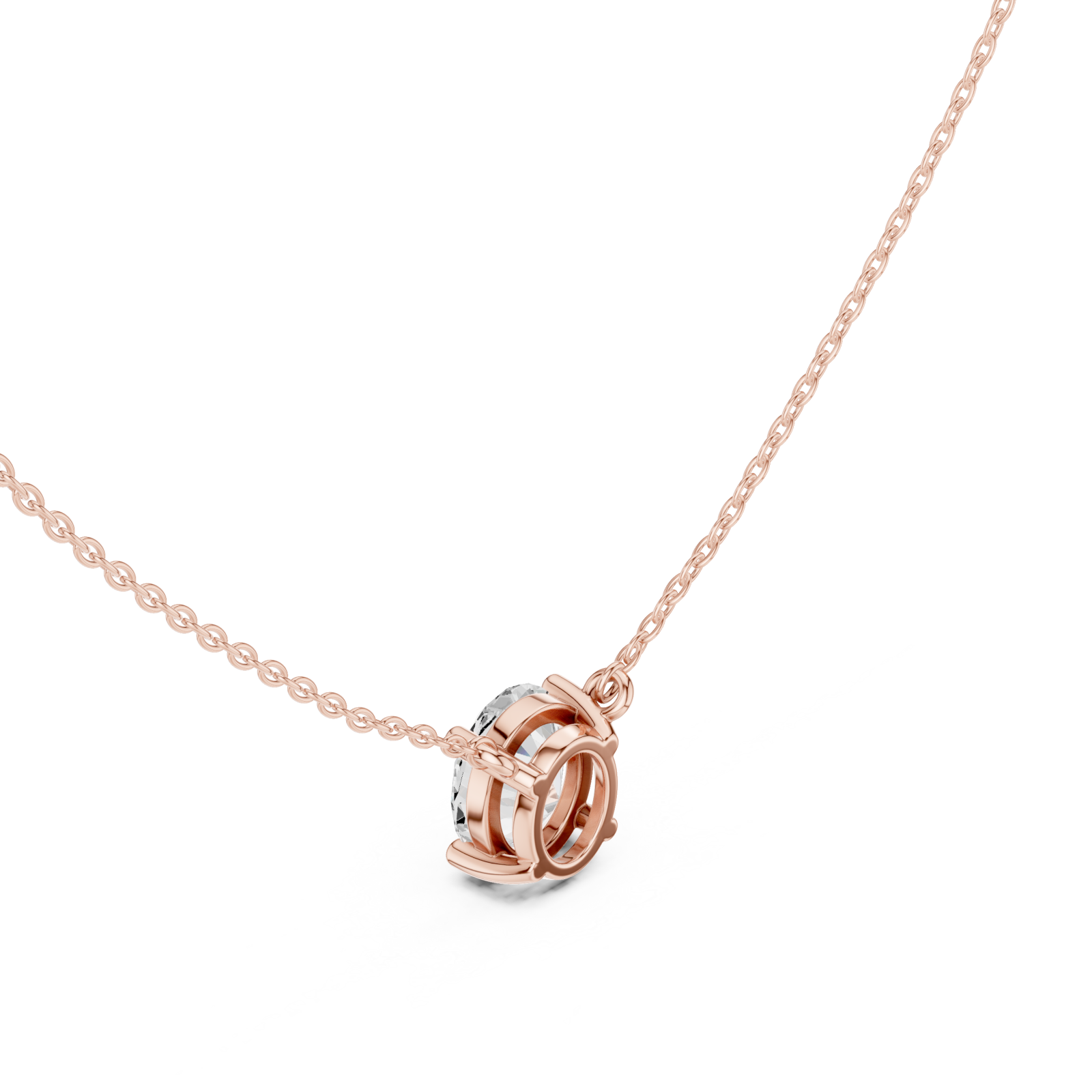  Rose Gold Petite Embrace Hoop Pendant Right View