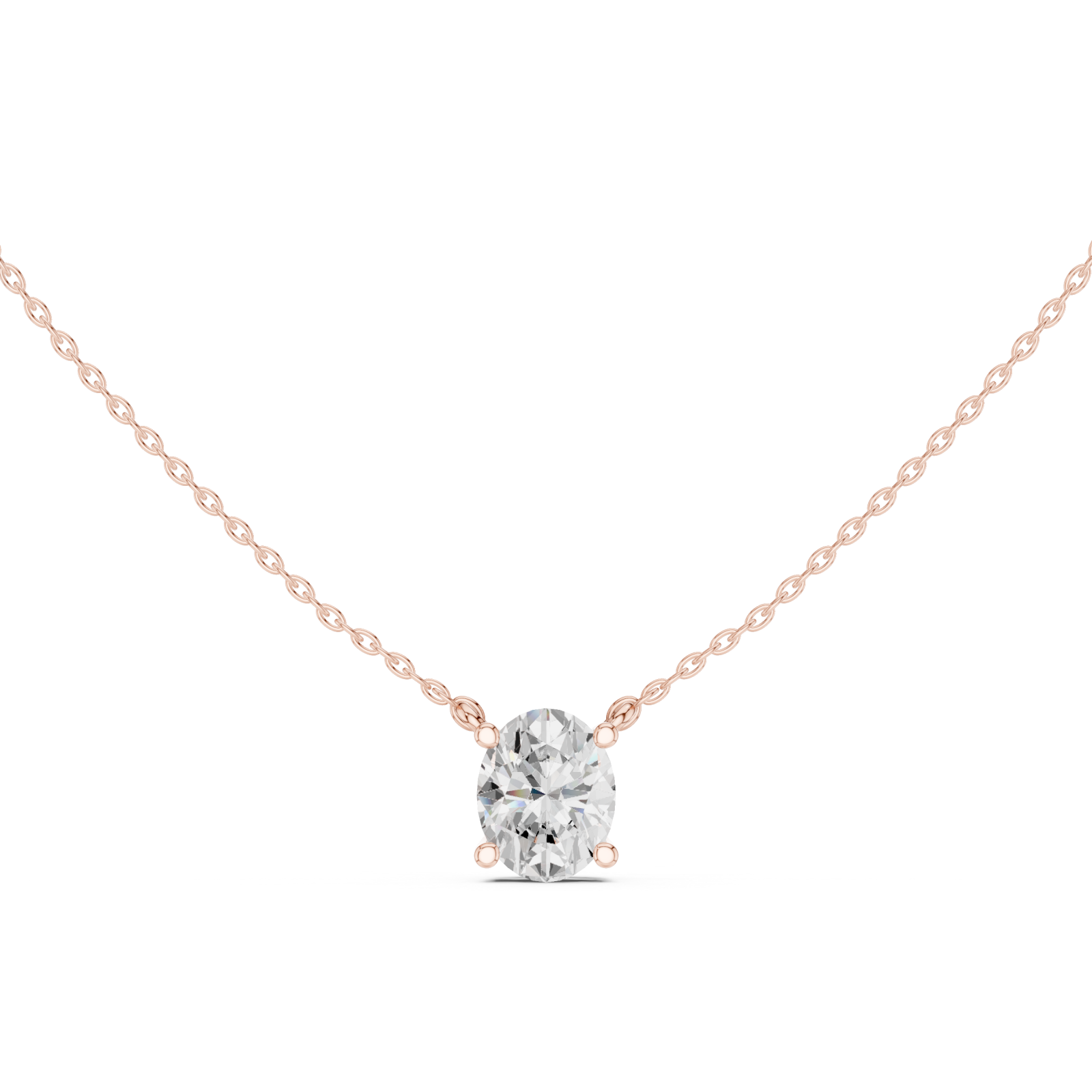  Rose Gold Petite Embrace Hoop Pendant Front View