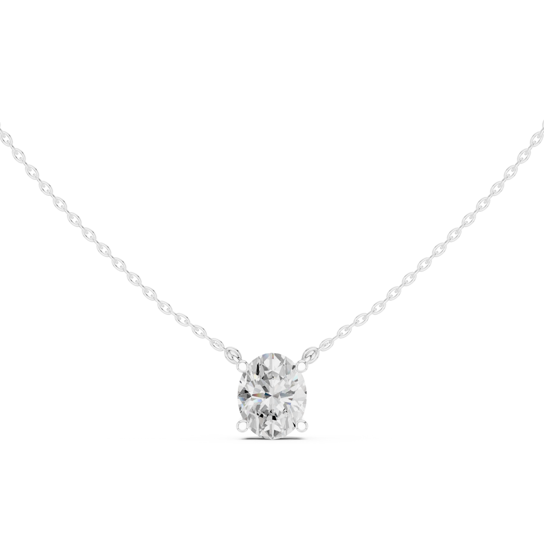  White Gold Petite Embrace Hoop Pendant Right View